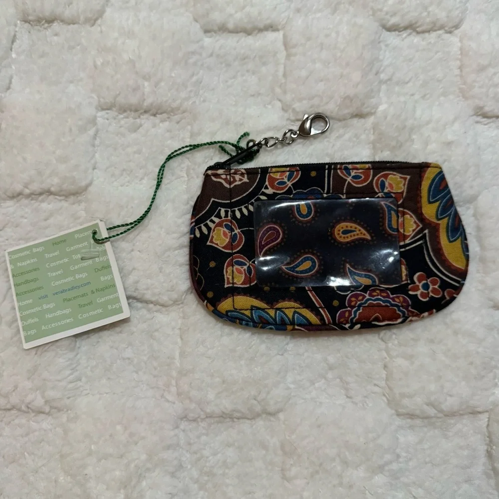 Vera Bradley Kensington Y2K Zip ID Case, Retired Pattern, 4.5” x 3” NWT
